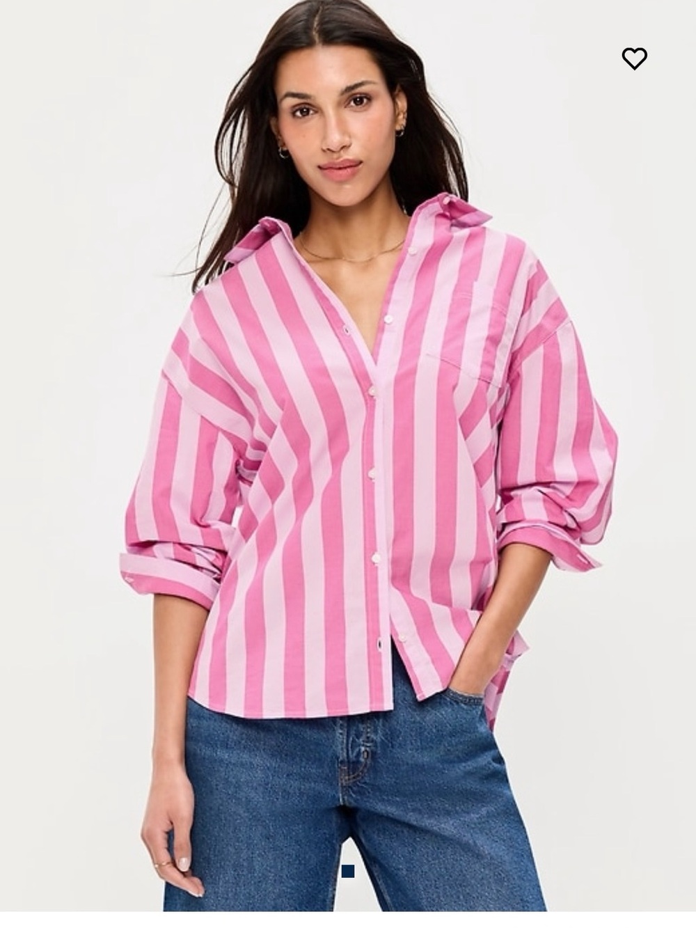 Old Navy Pink Striped Button-Down Shirt NWT Small